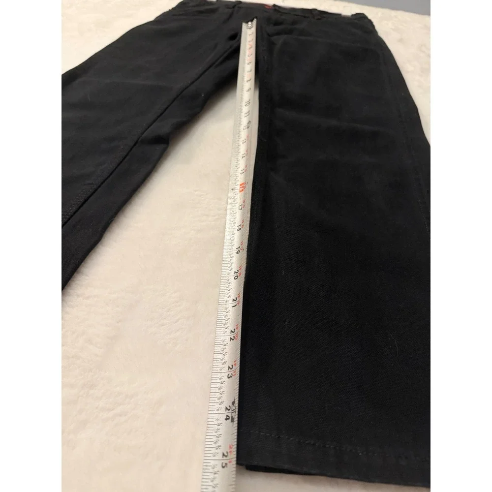Levis Red Tab Carpenter Pants Mens 31x25 Black Canvas Utility Workwear Straight